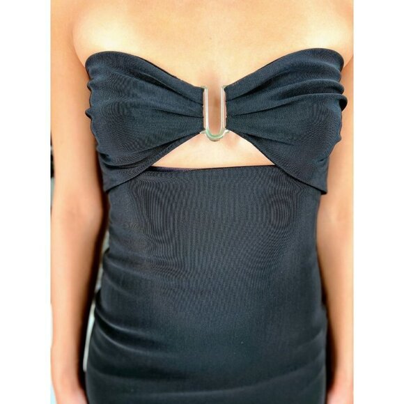 Bec & Bridge Black Strapless Bodycon Midi Dress $260 - Picture 3 of 9